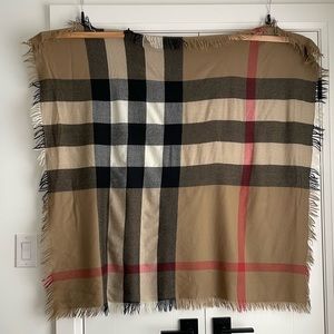 Burberry wool/silk blend 43”x43” scarf